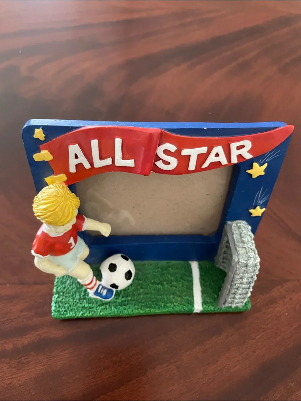 All Star Soccer Photo Frame - Blue, Red, Green